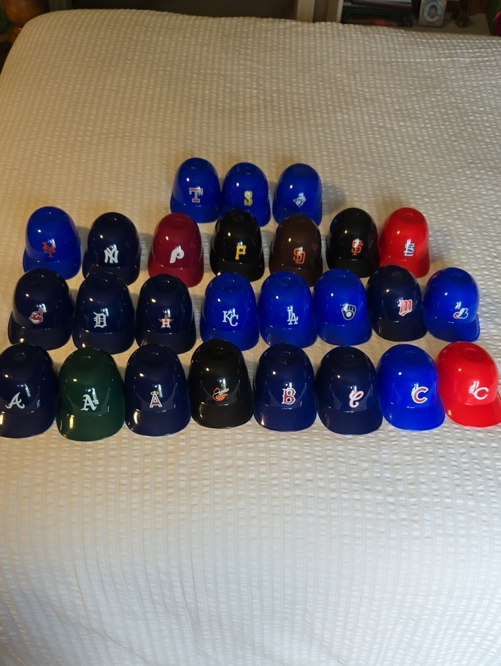 Vintage Laich MLB Team Mini Batting Helmets Lot Of 26- Assorted Team Logos
